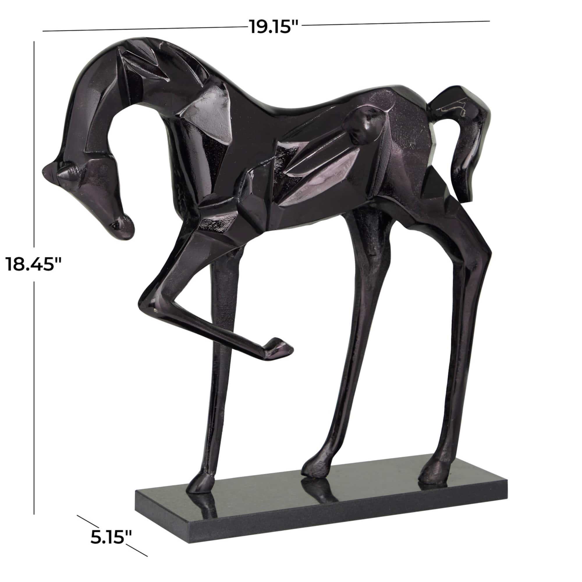 19" Aluminum Horse Sculpture